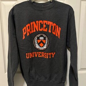 Princeton University Gray and Orange Crewneck